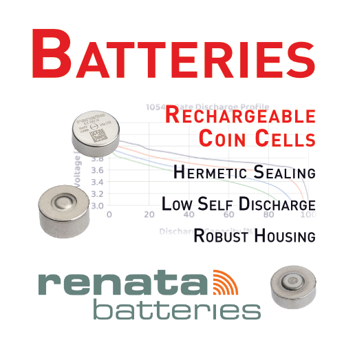 Renata – ICR wiederaufladbare Knopfzellen